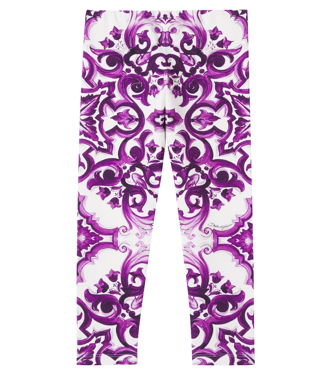 Leggins Majolica in misto cotone | Dolce&Gabbana Kids