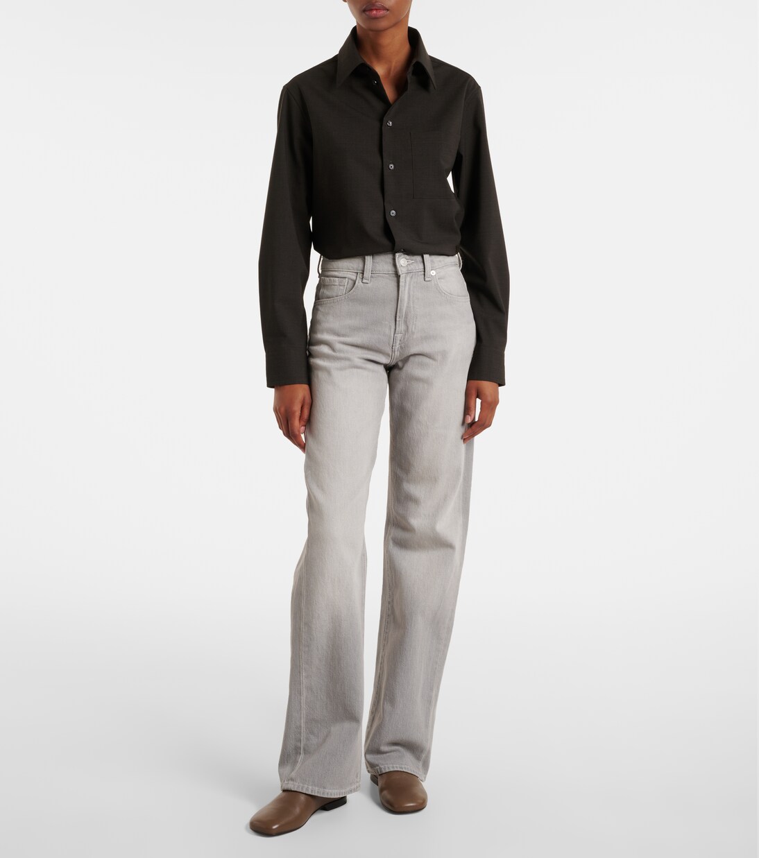 Tess mid-rise straight jeans | 7 For All Mankind
