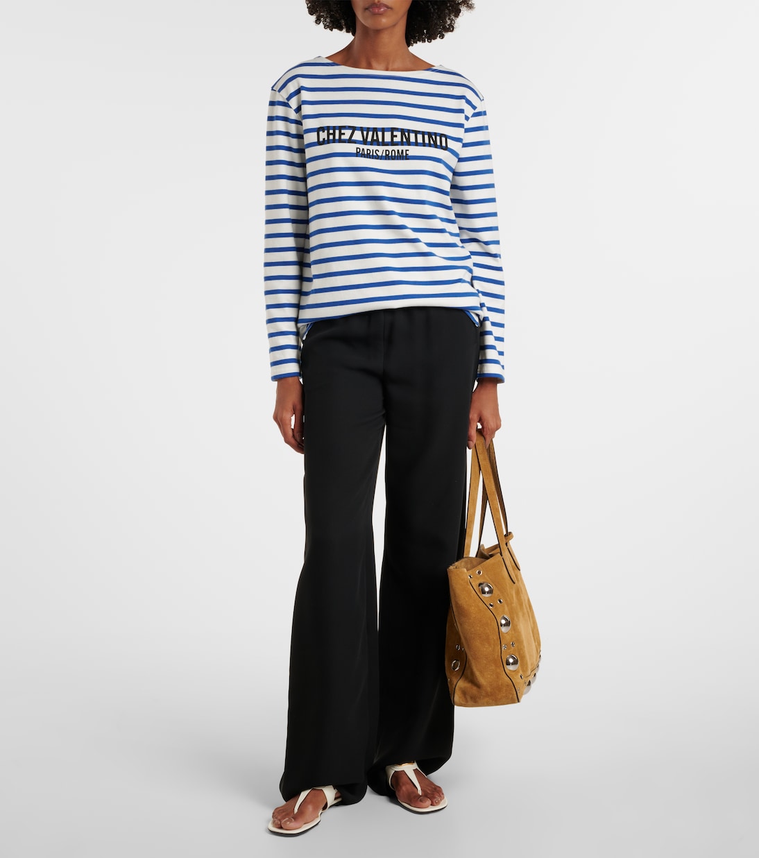 VLogo Signature leather thong sandals | Valentino Garavani