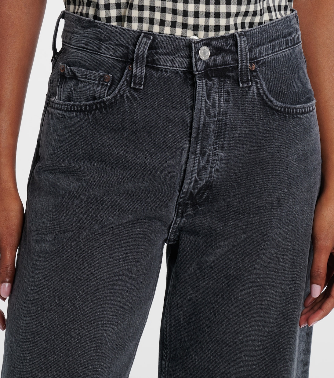 Mid-Rise Wide-Leg Cropped Jeans Arc | Agolde