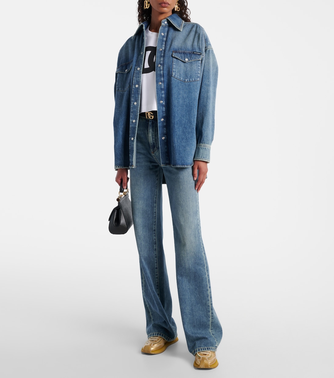 DG Cushion metallic leather sneakers | Dolce&Gabbana