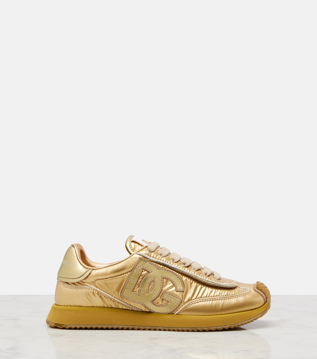 DG Cushion metallic leather sneakers | Dolce&Gabbana