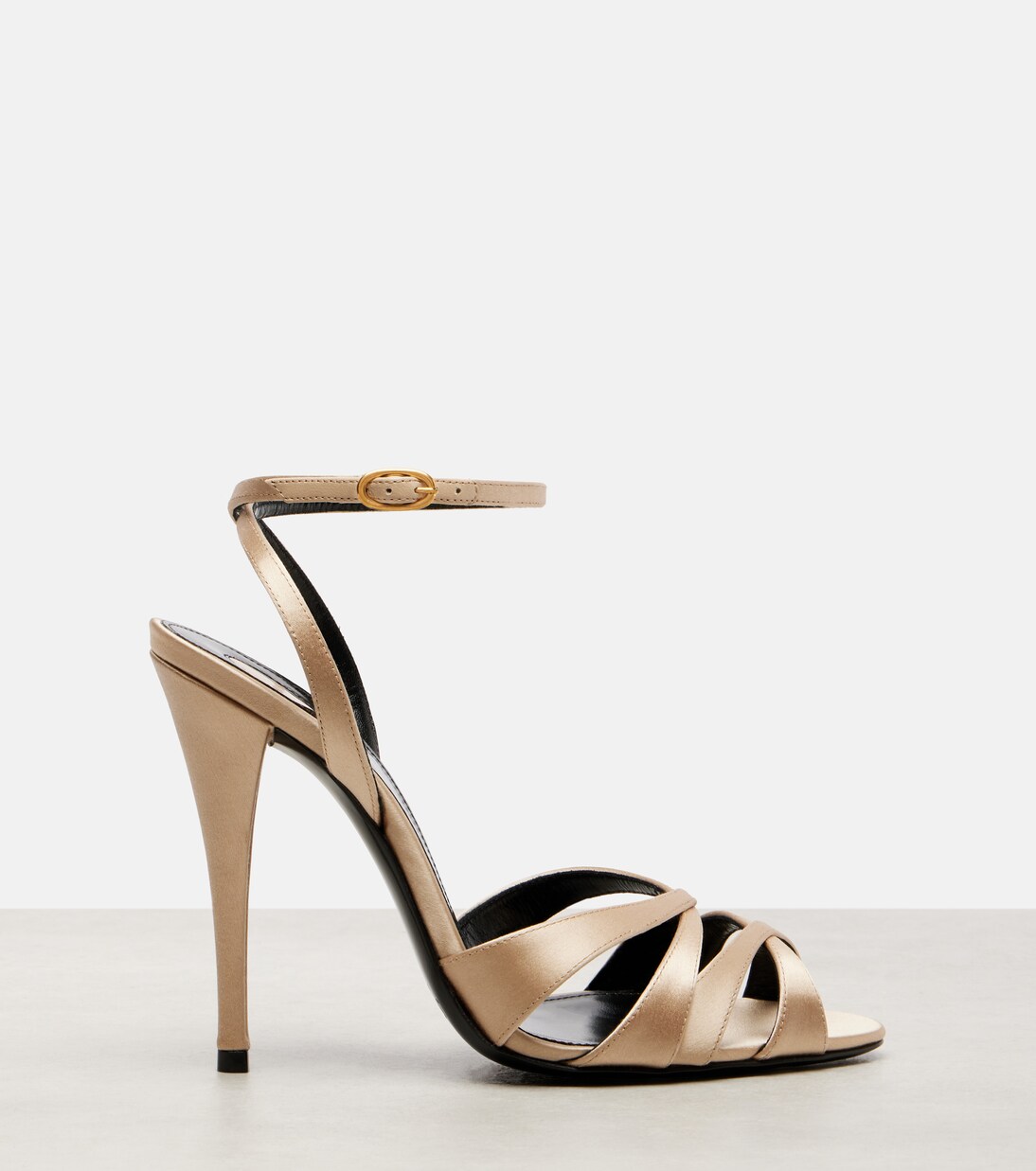 Chandelle 110 crêpe satin sandals | Saint Laurent