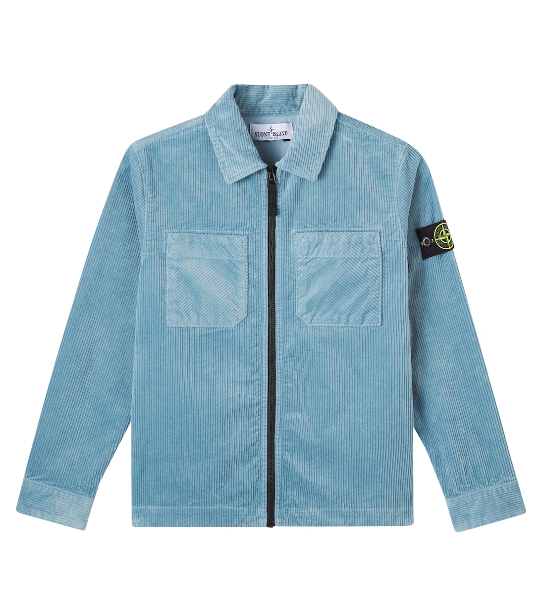 Compass cotton-blend corduroy overshirt | Stone Island Junior