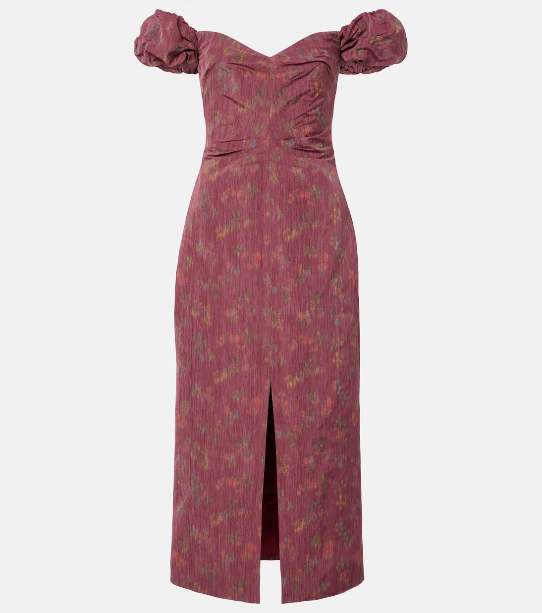 Abito lungo Adelaine con maniche a sbuffo e stampa floreale | Markarian