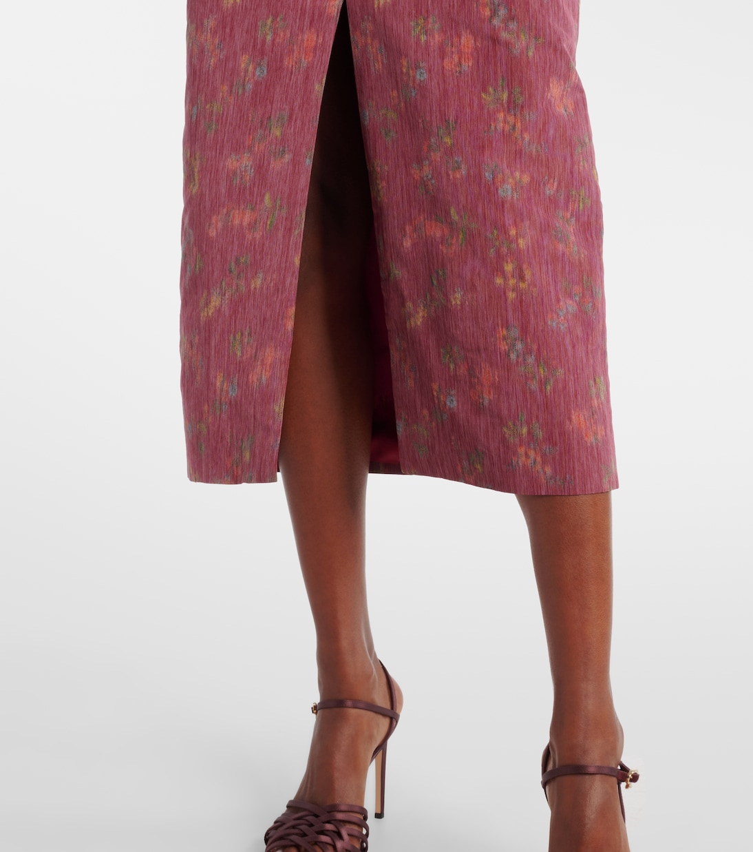 Abito lungo Adelaine con maniche a sbuffo e stampa floreale | Markarian