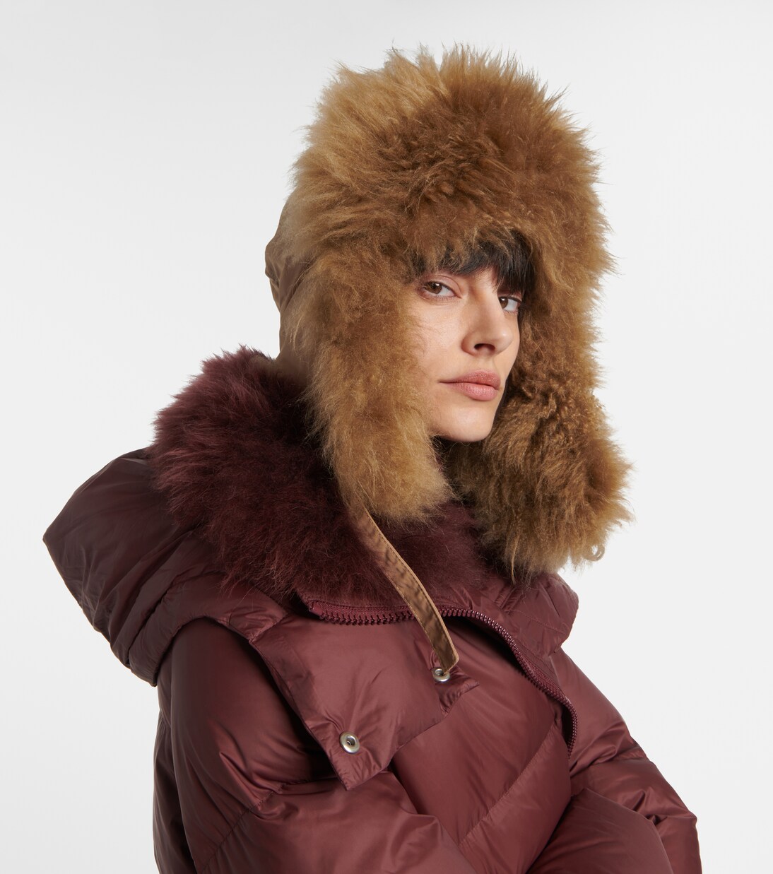 Cappello in piuma con shearling | Yves Salomon