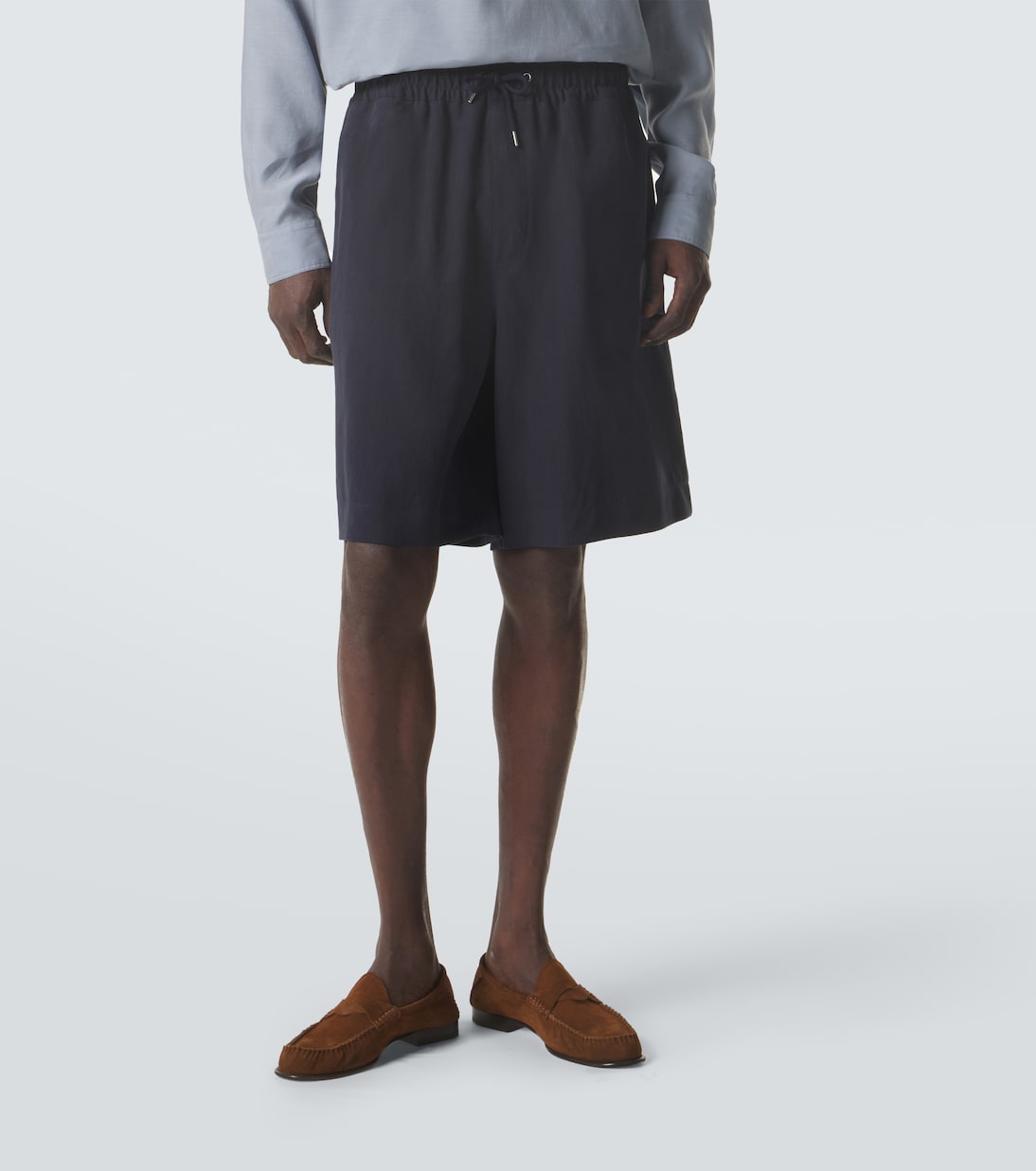 Bermuda in canvas di lino | Giorgio Armani