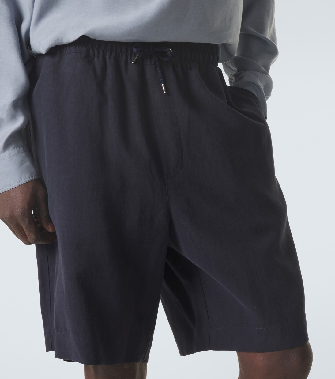 Bermuda in canvas di lino | Giorgio Armani