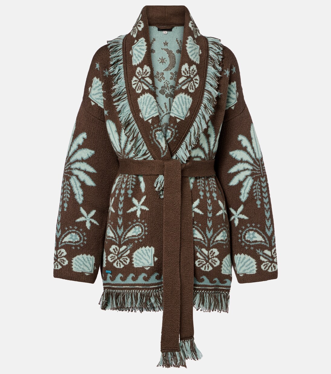 Cardigan Echoes Of The Island en laine et coton | Alanui