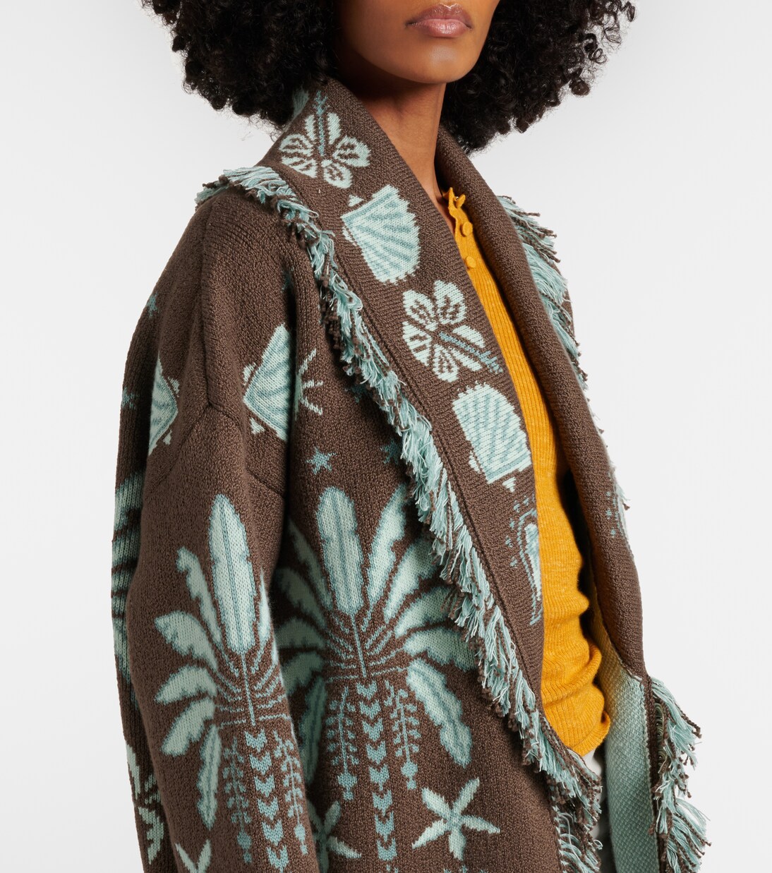 Cardigan Echoes Of The Island en laine et coton | Alanui