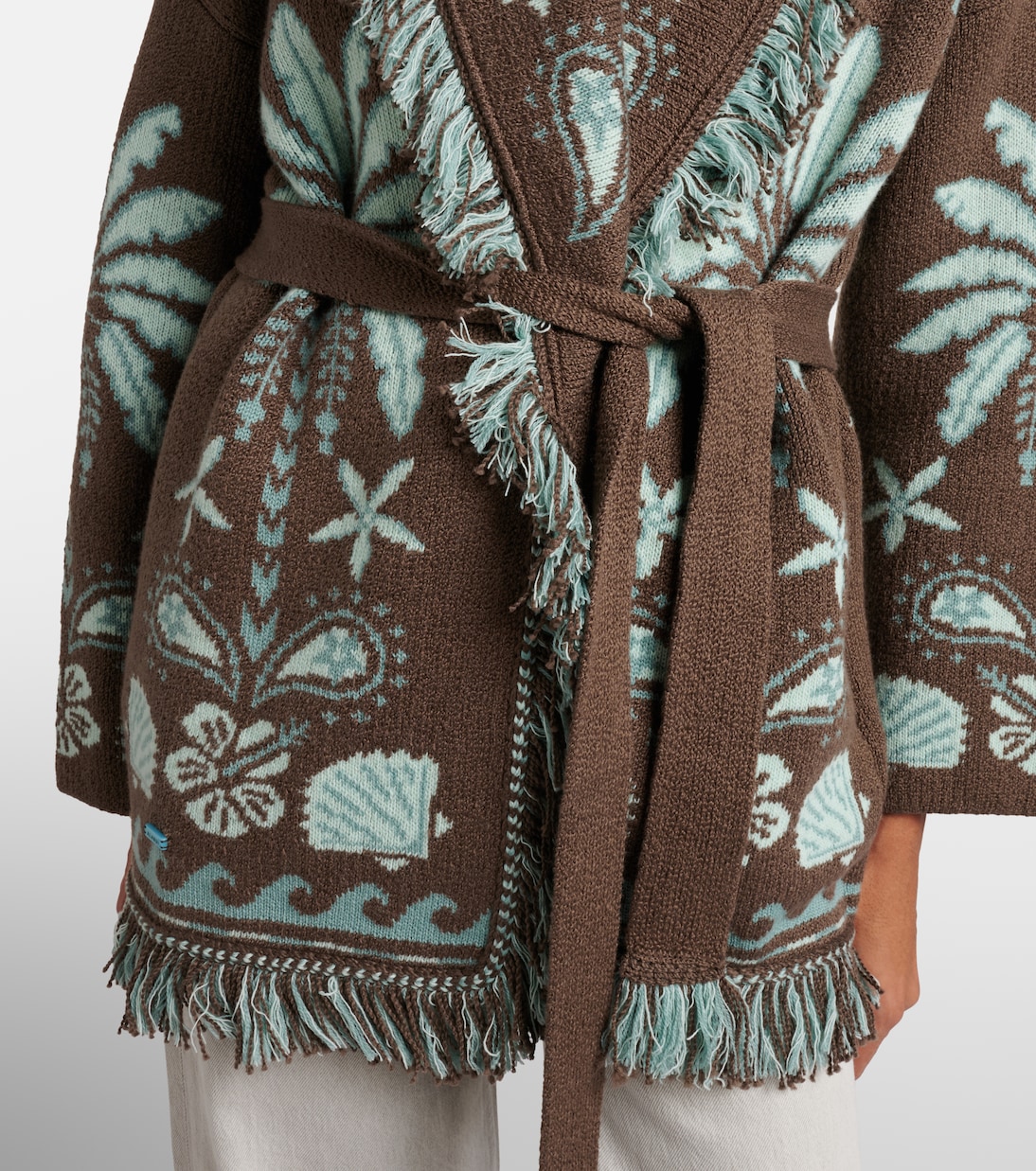 Cardigan Echoes Of The Island en laine et coton | Alanui