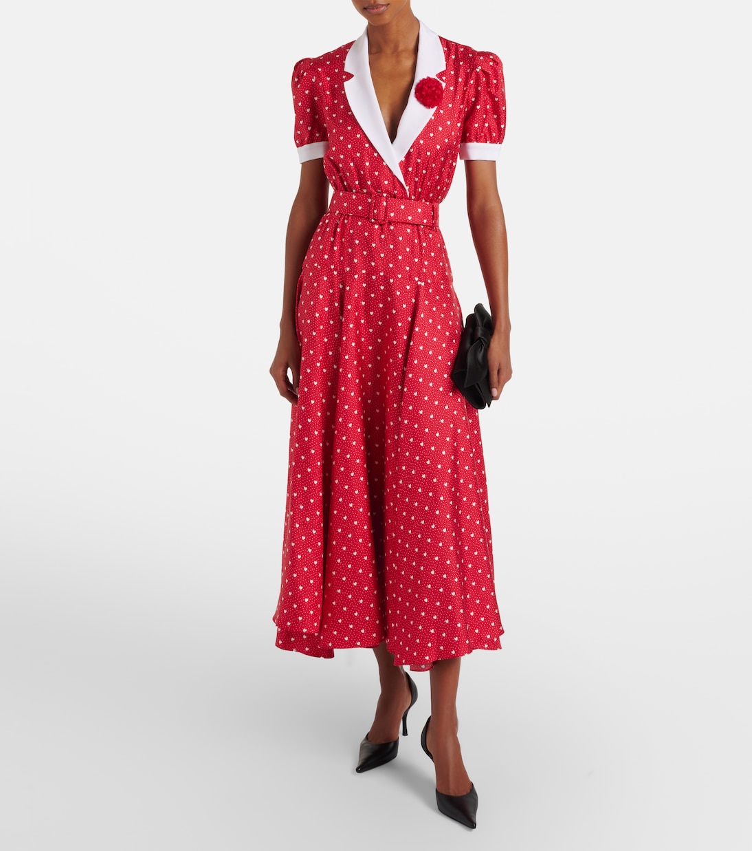 Midikleid aus Seiden-Twill | Rodarte