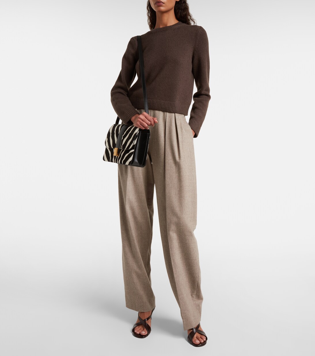 Sac à bandoulière Blake en cuir façon poulain | Khaite