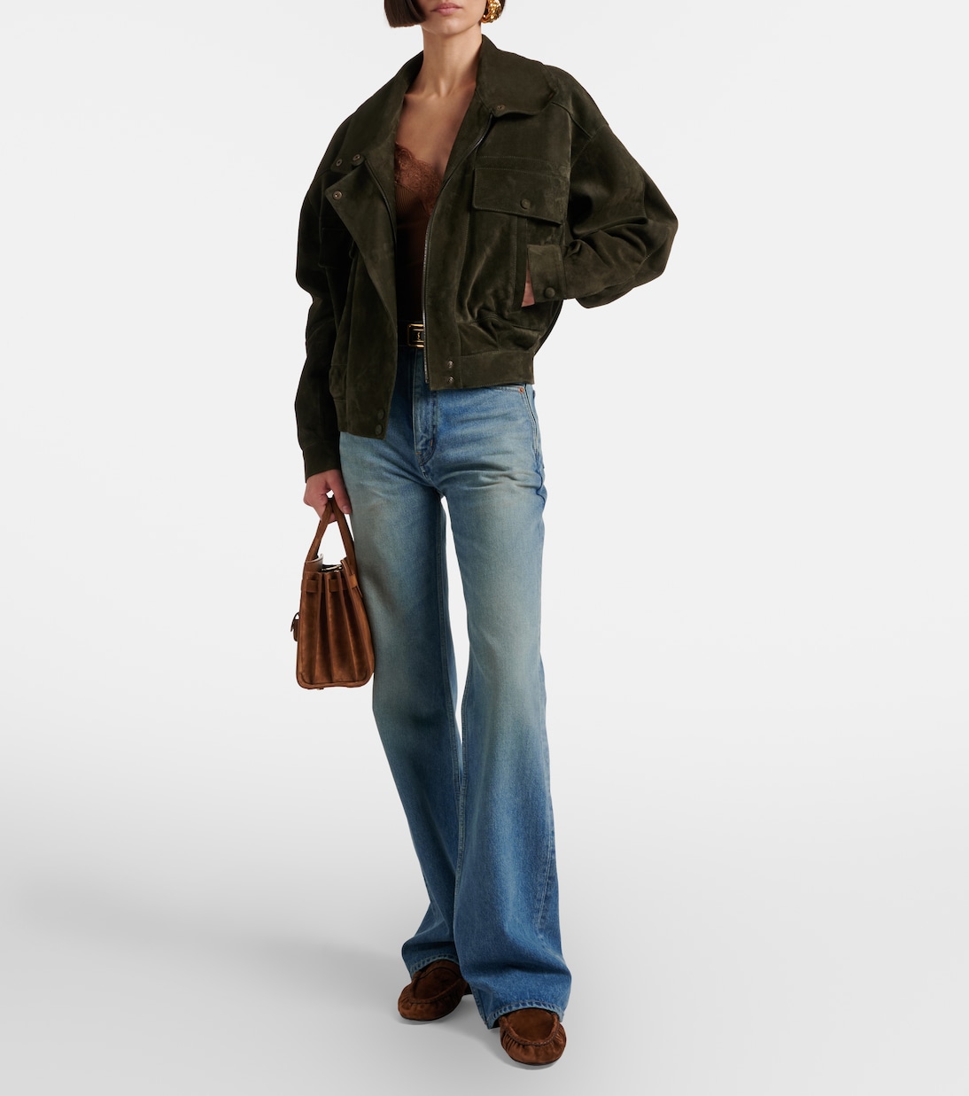 Lace-trimmed ribbed-knit silk tank top | Saint Laurent