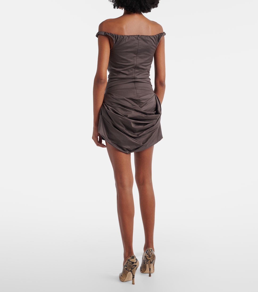 Off-Shoulder-Minikleid aus einem Baumwollgemisch | Magda Butrym