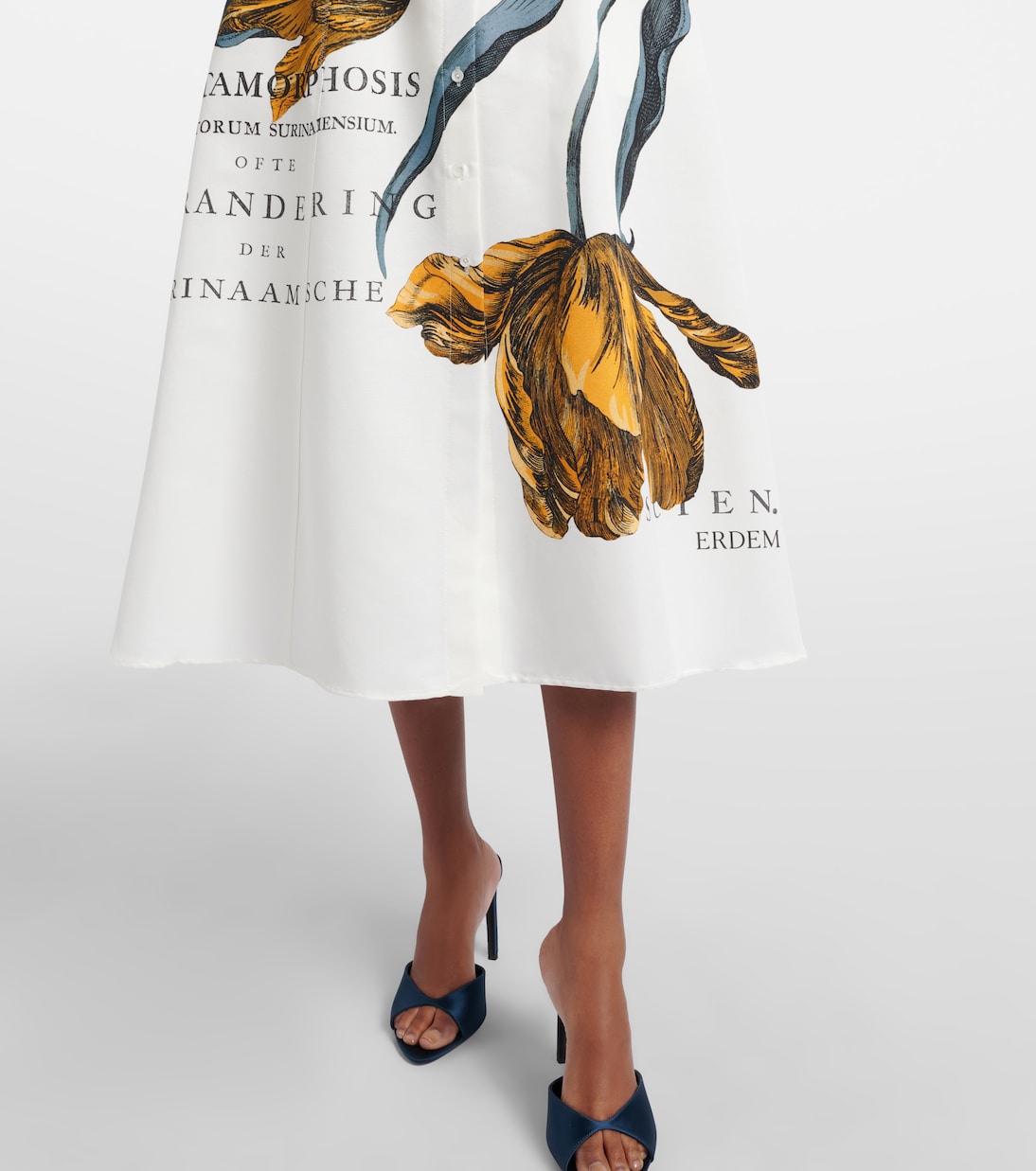 Printed cotton-blend shirt dress | Erdem