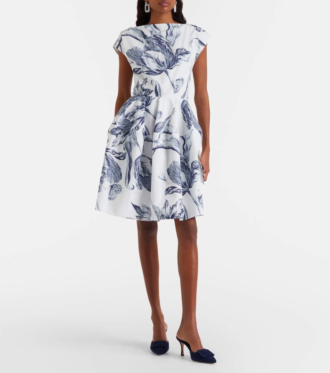 Robe en coton à fleurs | Erdem