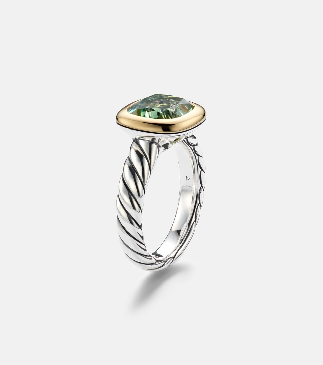 DY Mercer® sterling silver and 18kt gold ring with prasiolite | David Yurman