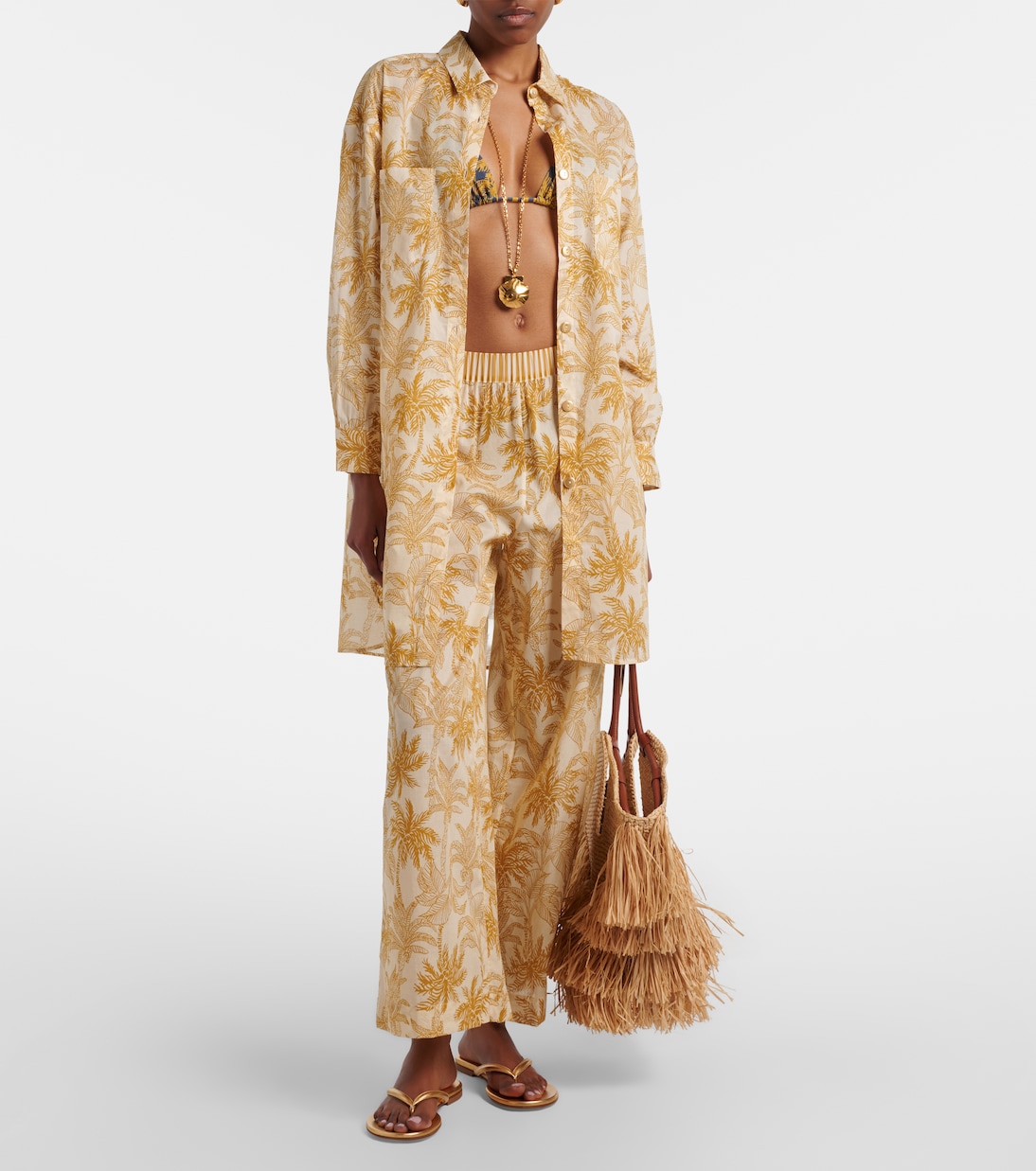 Itinerant printed cotton wide-leg pants | Eres