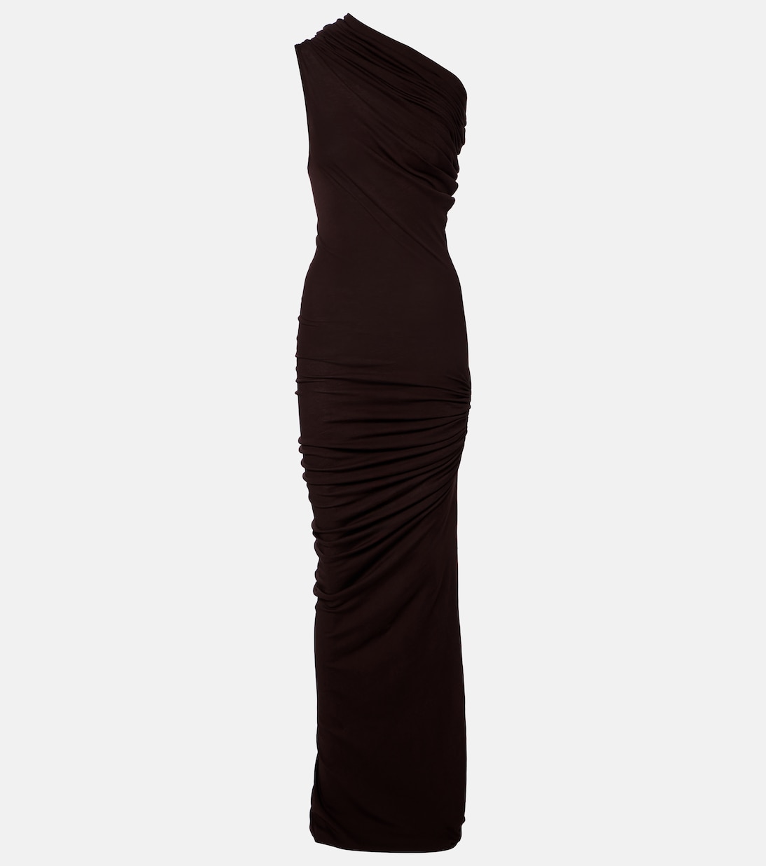 One-shoulder cotton-blend jersey gown | Entire Studios