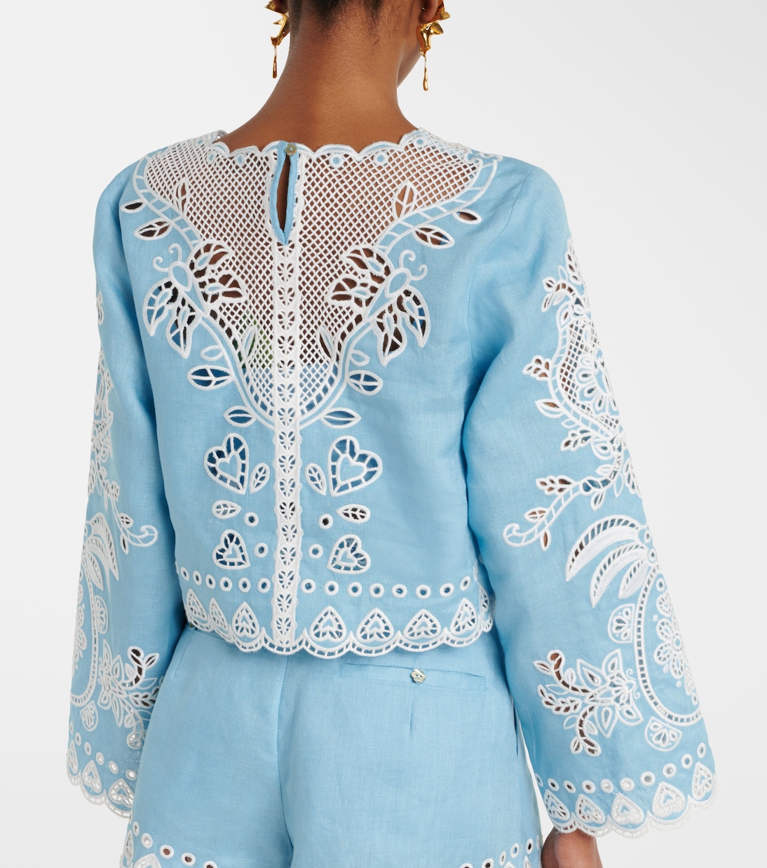 Top brodé en lin | Farm Rio