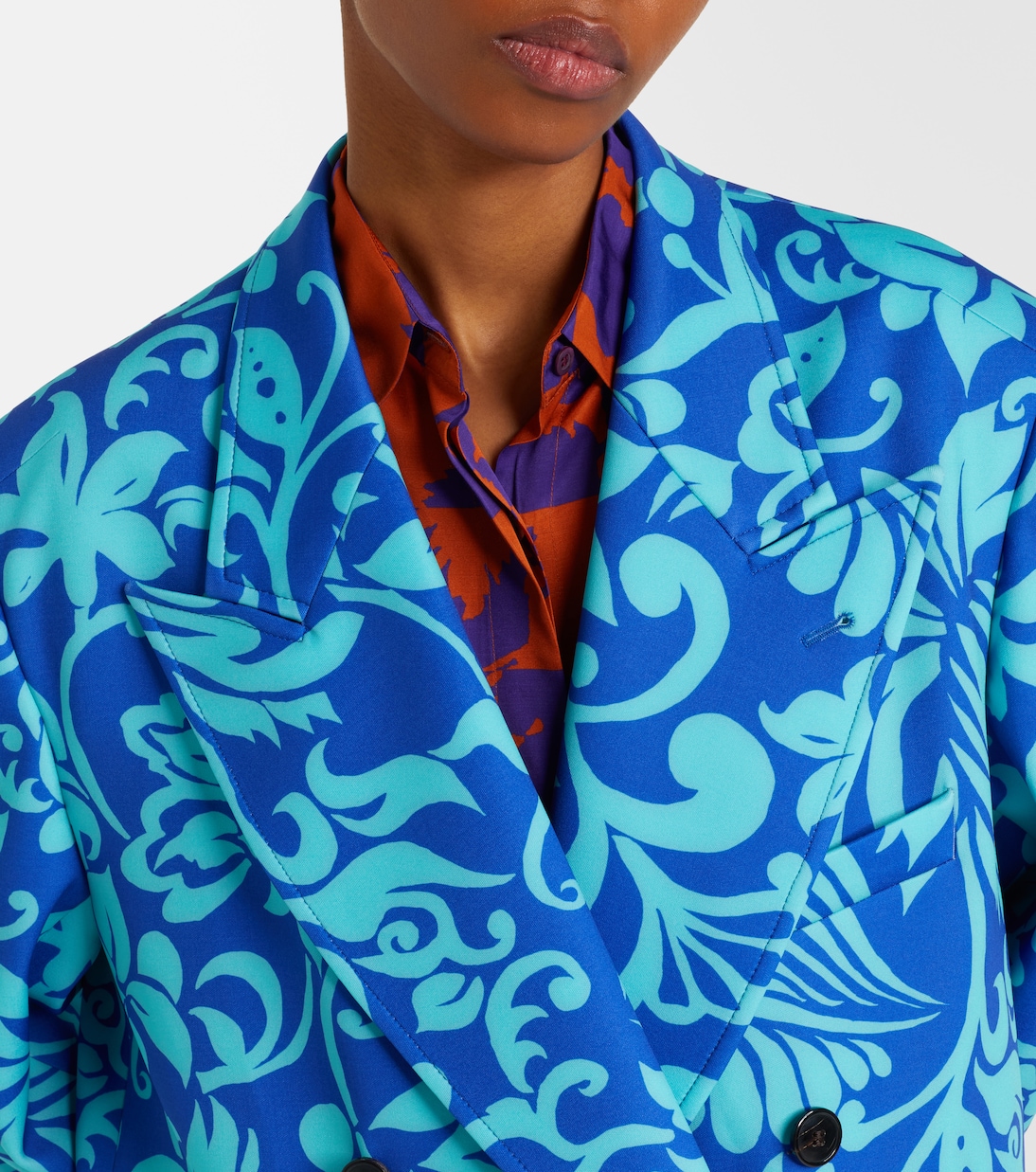 Abrigo cruzado Rosea estampado | Dries Van Noten