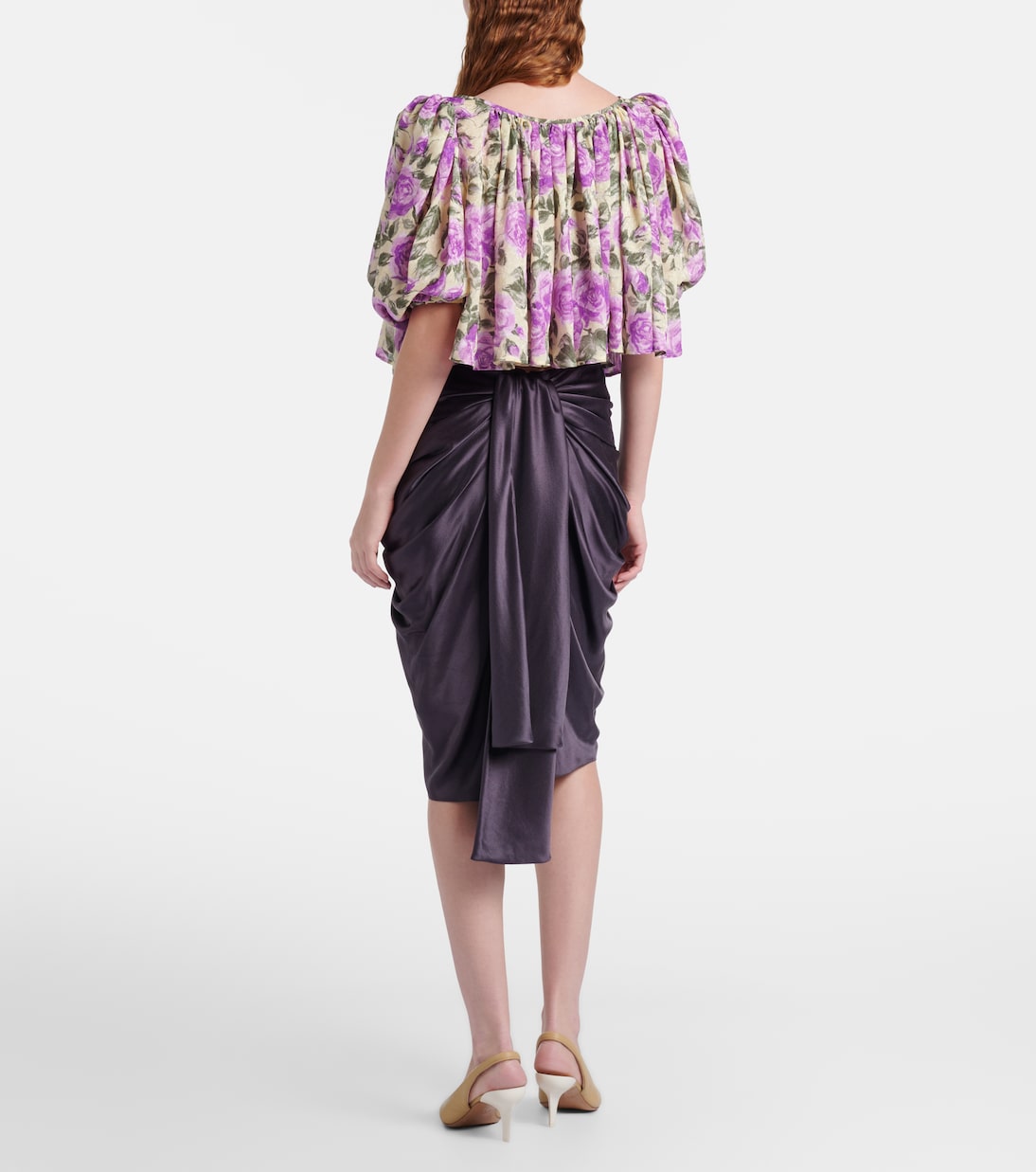 Midirock aus Seidensatin | Chloé