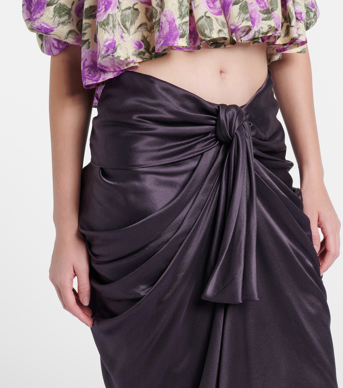 Midirock aus Seidensatin | Chloé