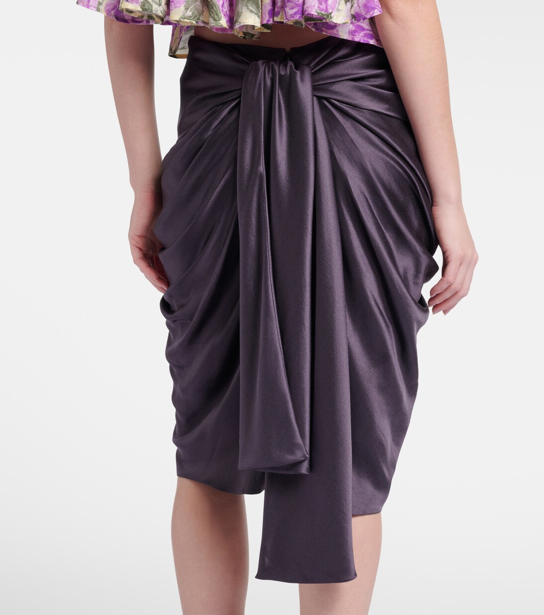 Midirock aus Seidensatin | Chloé