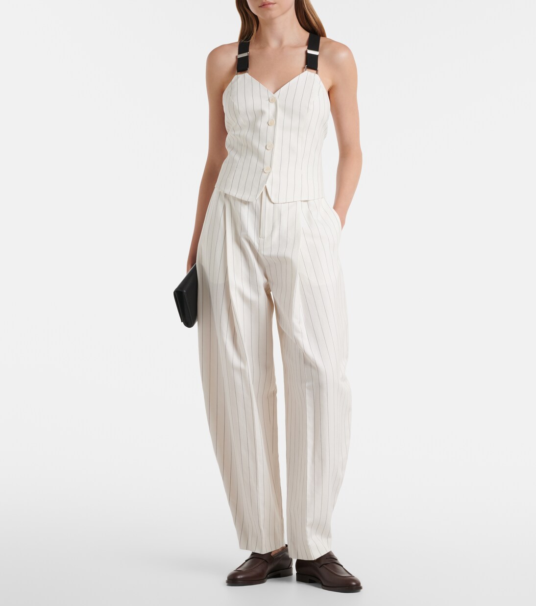 Harlo striped cotton, linen and wool pants | Ralph Lauren Collection