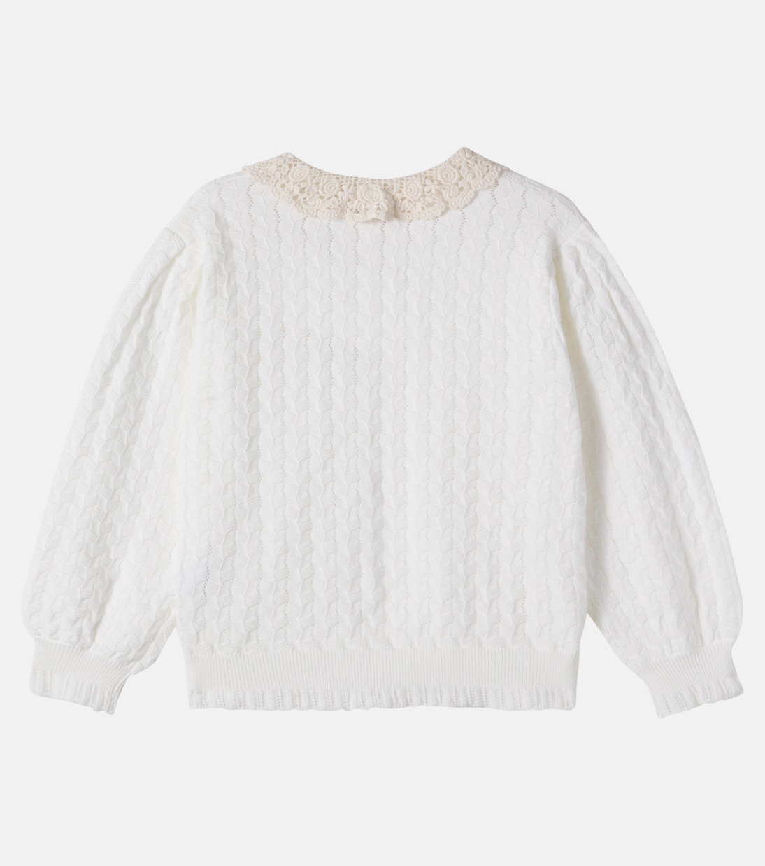 Cardigan Adelia in cotone pointelle | C'era Una Volta