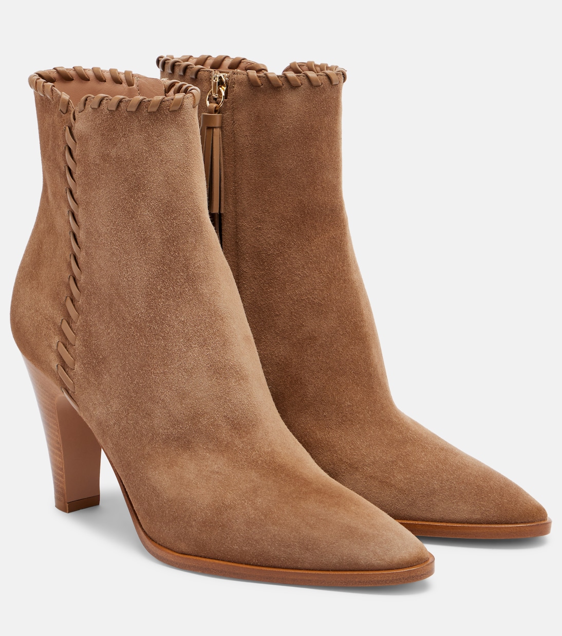 Ankle Boots aus Veloursleder und Leder | Gianvito Rossi