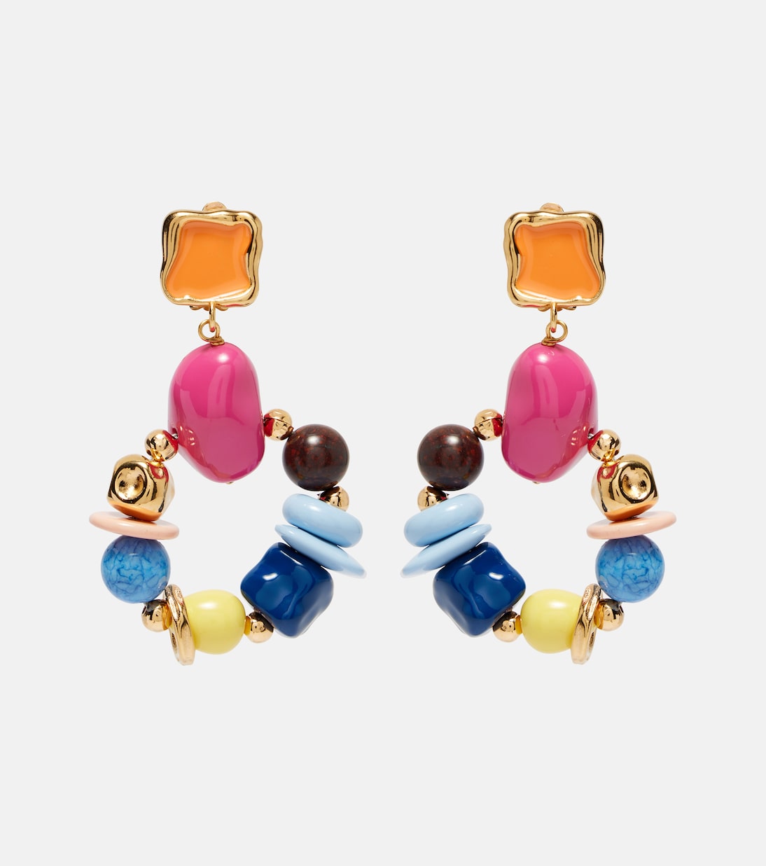 Boucles d’oreilles clip Seaglass à perles | Oscar de la Renta