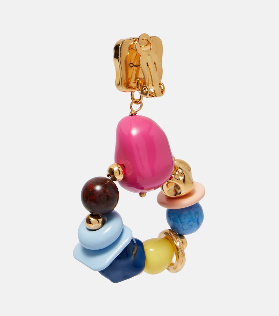 Boucles d’oreilles clip Seaglass à perles | Oscar de la Renta