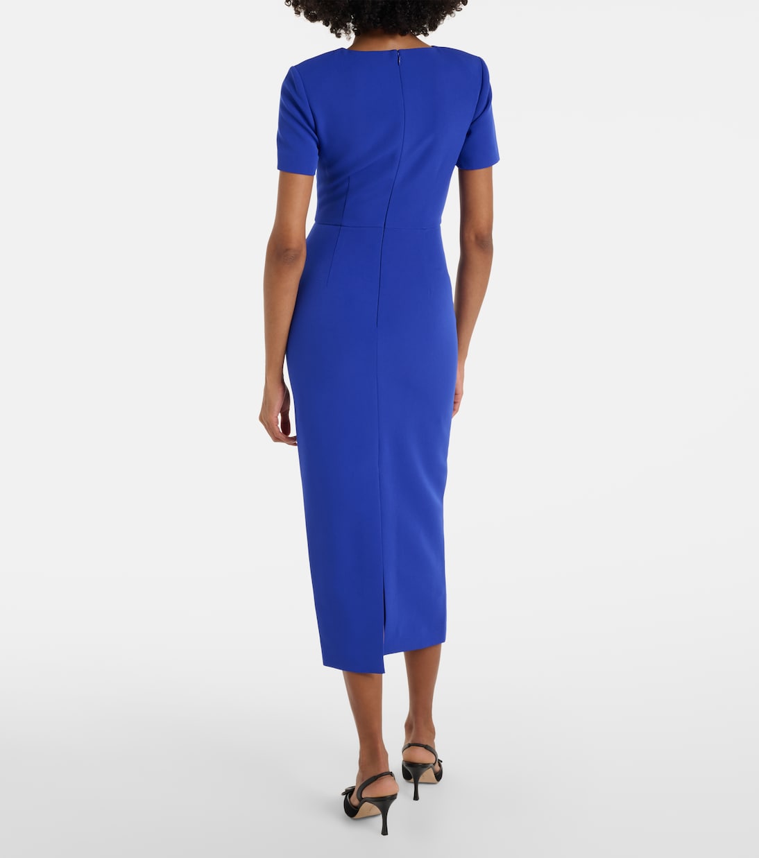 Abito midi drappeggiato in crêpe | Roland Mouret