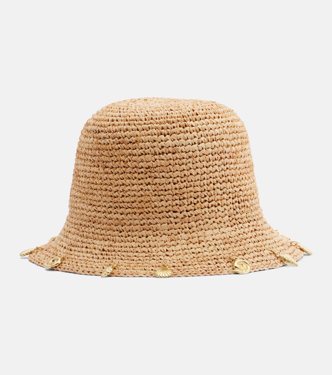 Embellished raffia bucket hat | Oséree