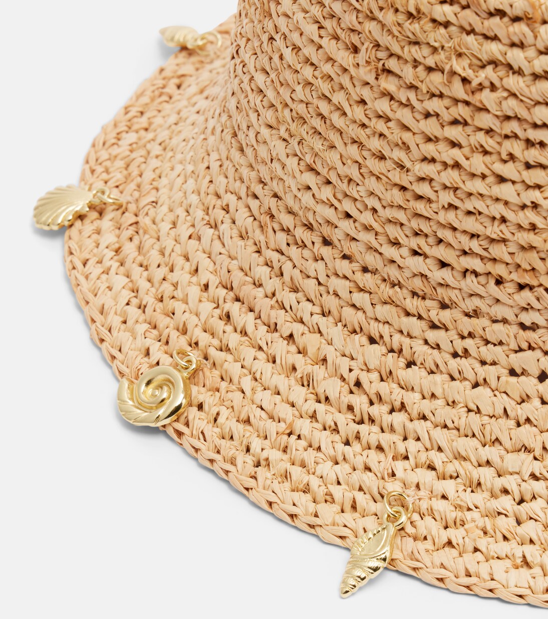 Embellished raffia bucket hat | Oséree