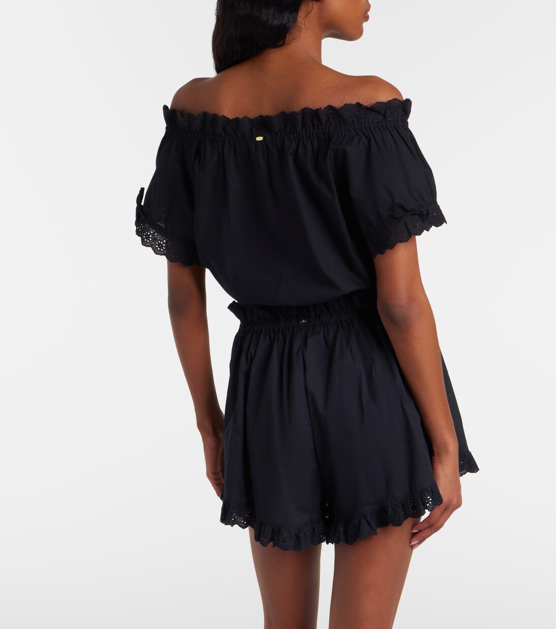 Nala broderie anglaise cotton poplin crop top | Poupette St Barth