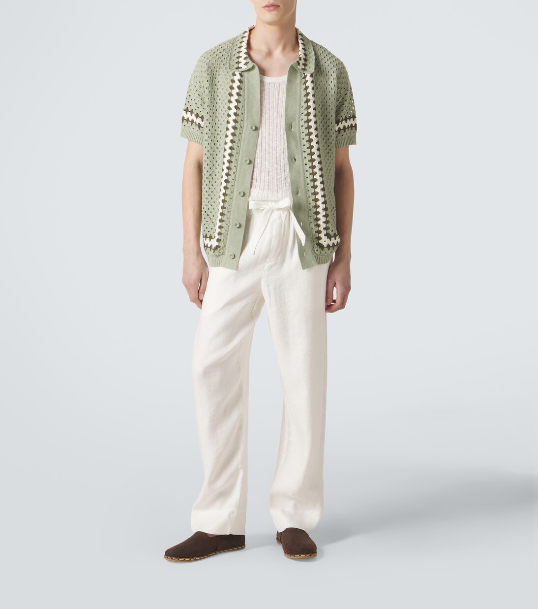 Luan linen-blend straight pants | Frescobol Carioca