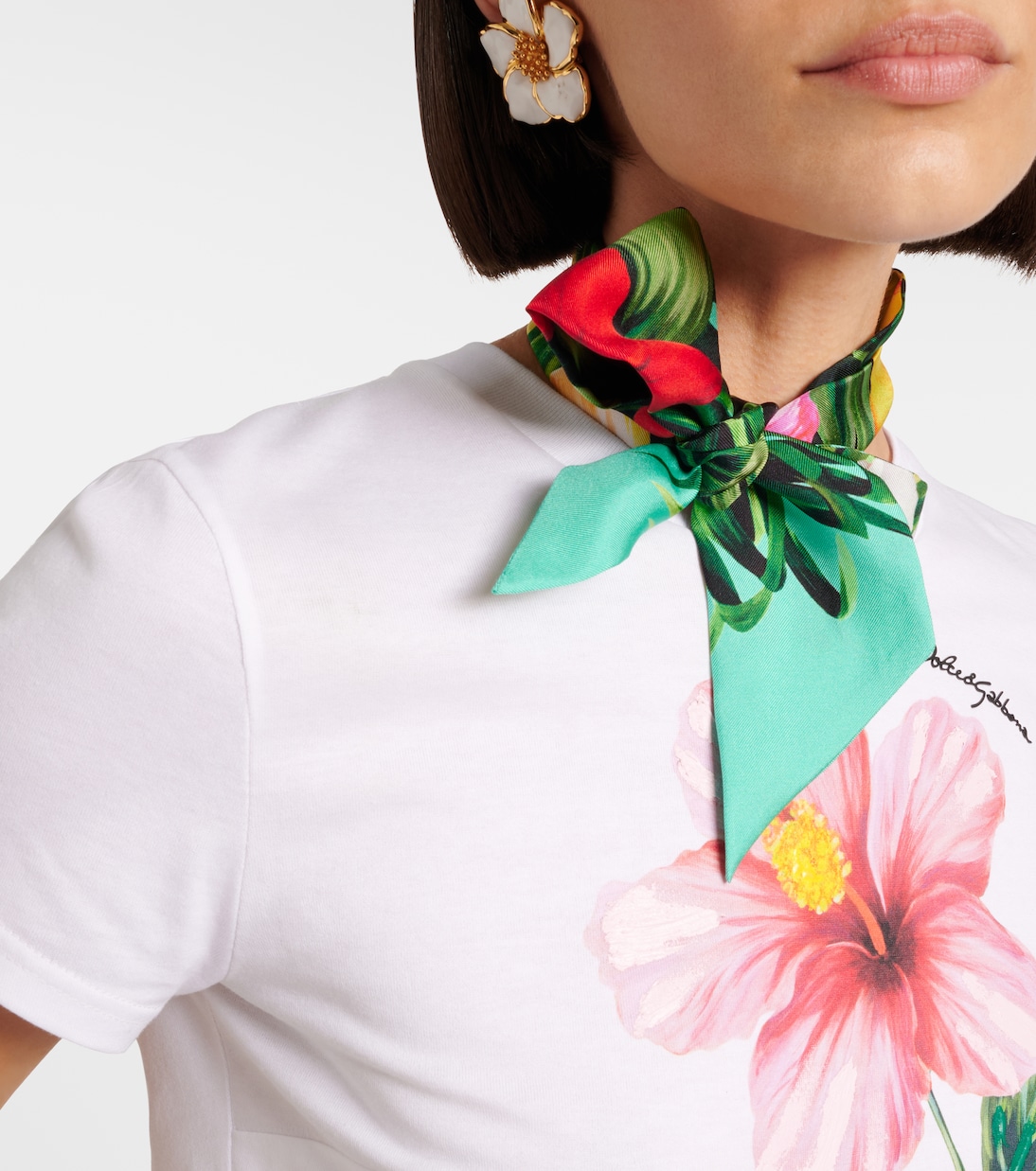 花卉真丝斜纹布围巾 | Dolce&Gabbana