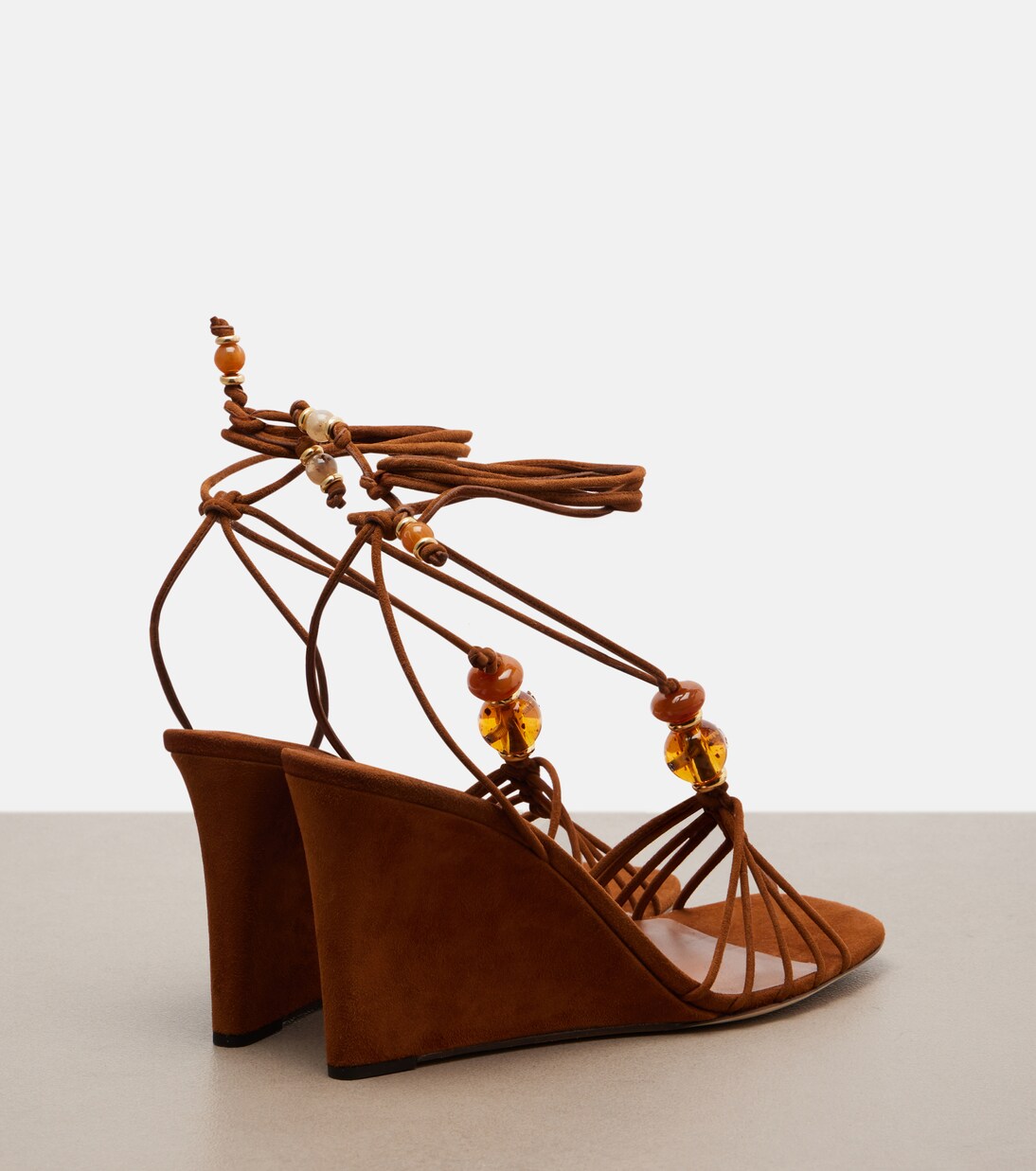 Verzierte Wedge-Sandalen Lova aus Veloursleder | Jimmy Choo