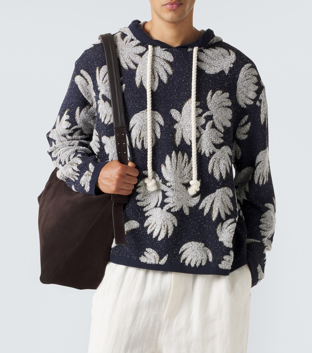 Jacquard terry hoodie | Commas