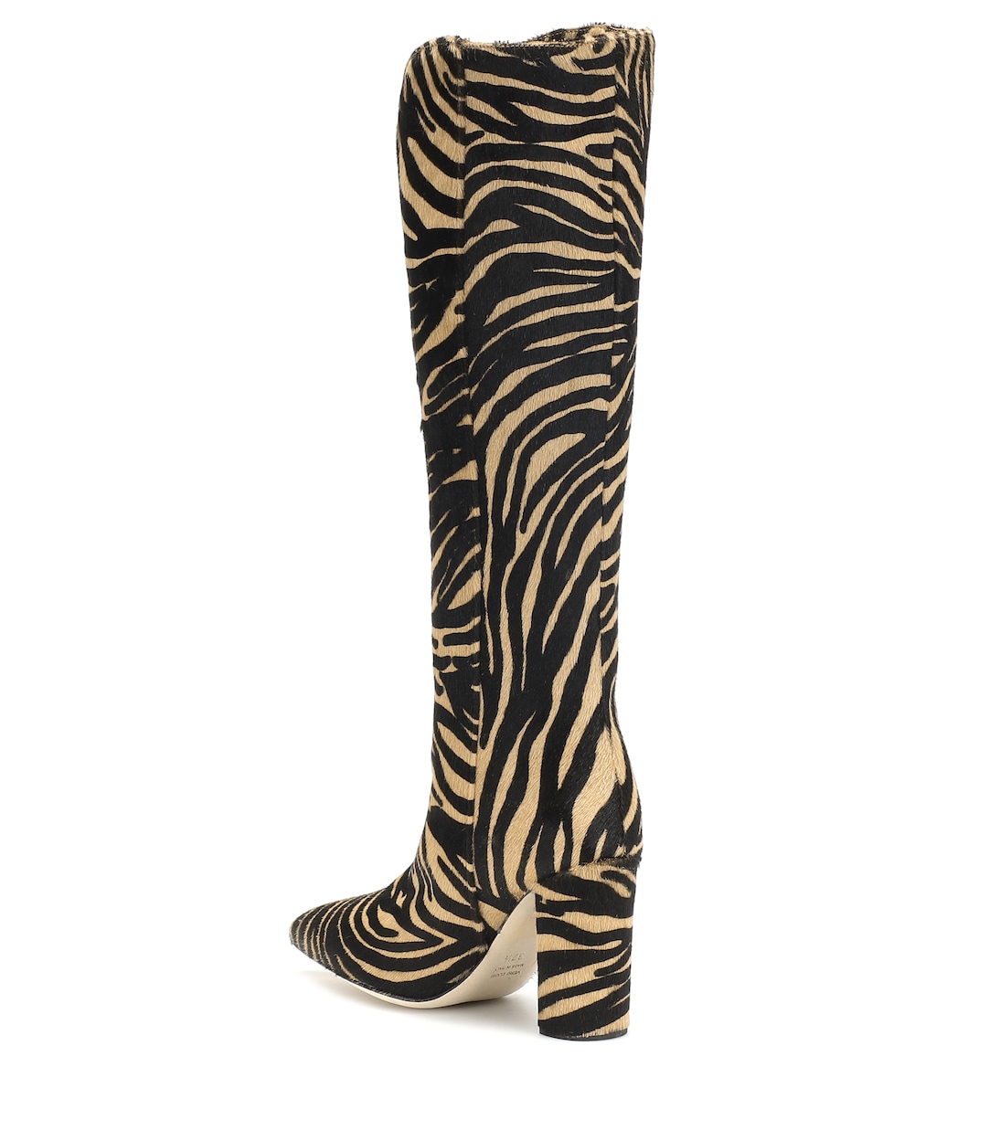 Zebra-print calf hair knee-high boots | Paris Texas