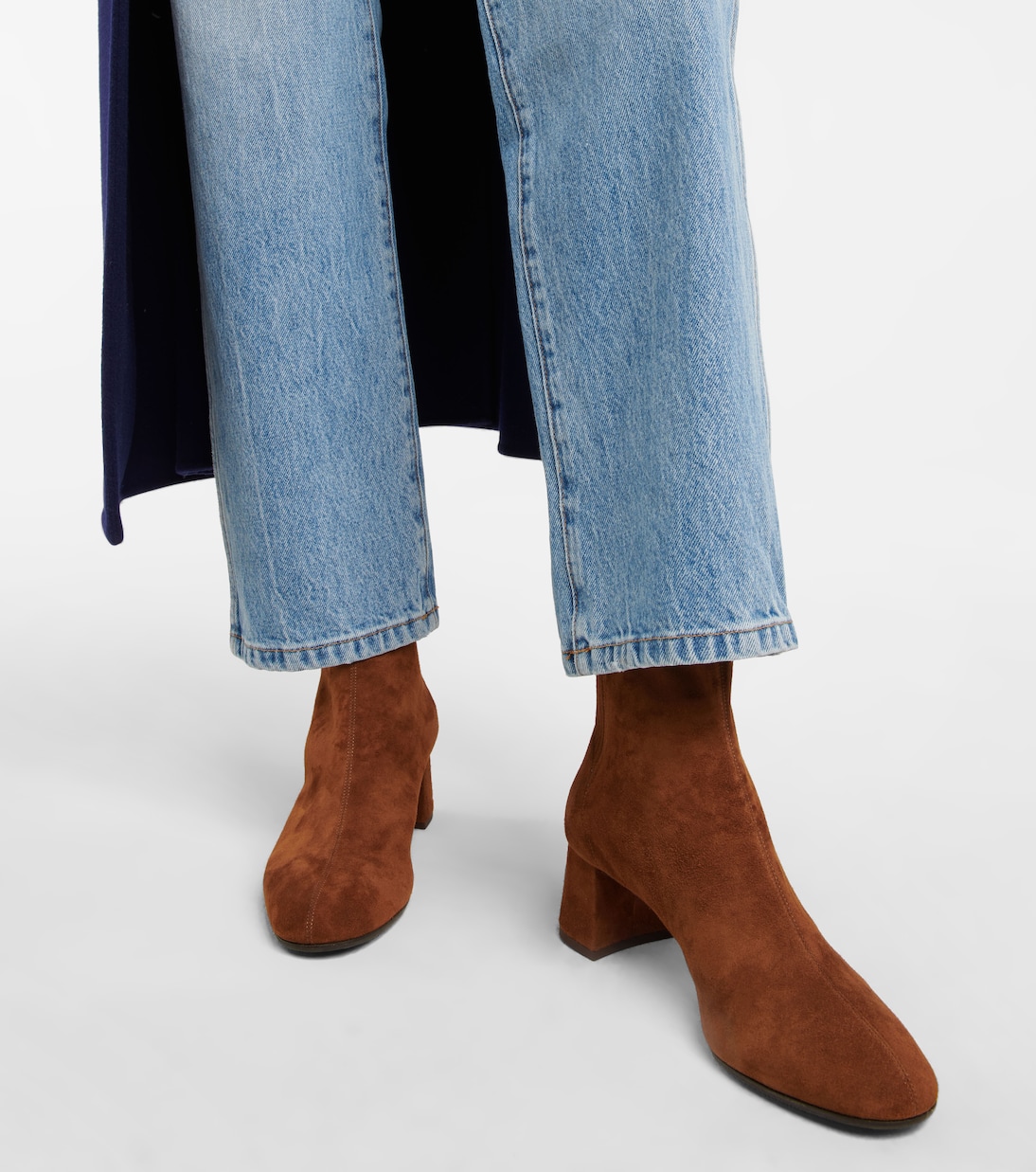 Saint Honoré 50 suede ankle boots | Aquazzura