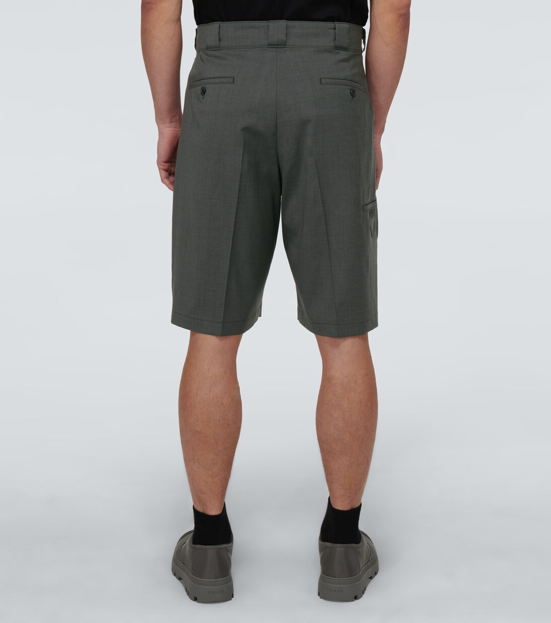 Tailored wool poplin bermuda shorts | Prada