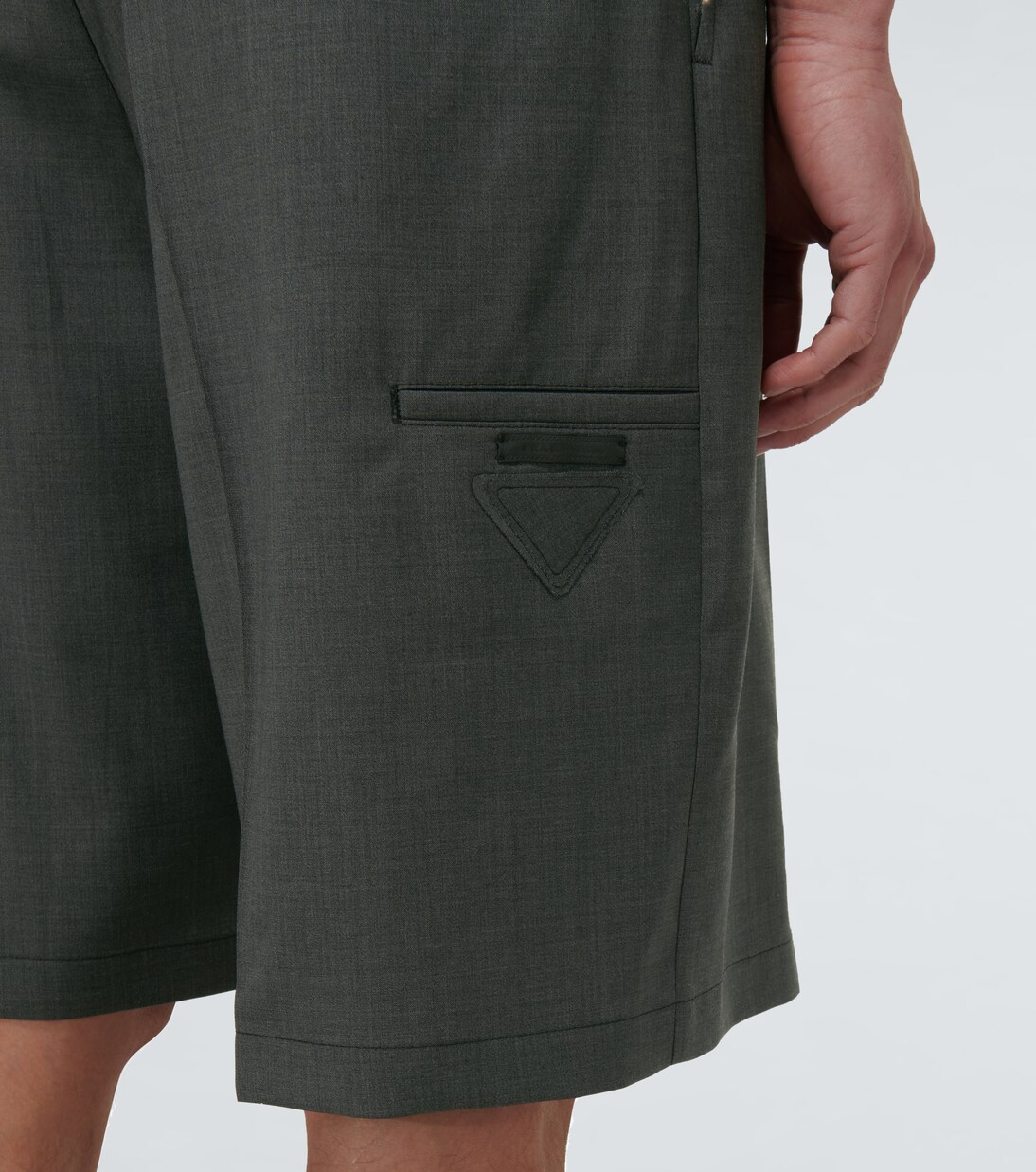 Tailored wool poplin bermuda shorts | Prada