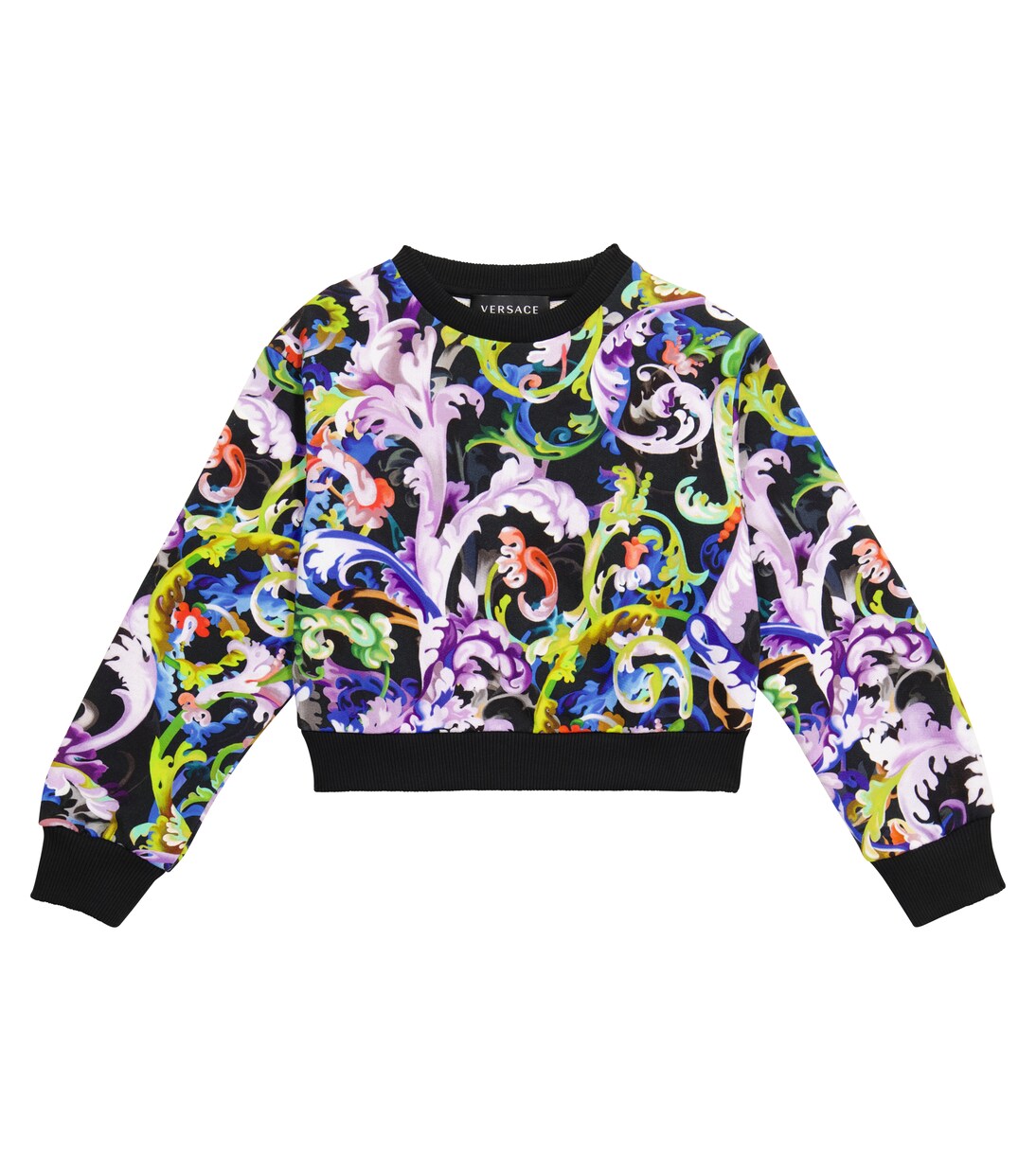 Sweat-shirt imprimé en coton | Versace Kids