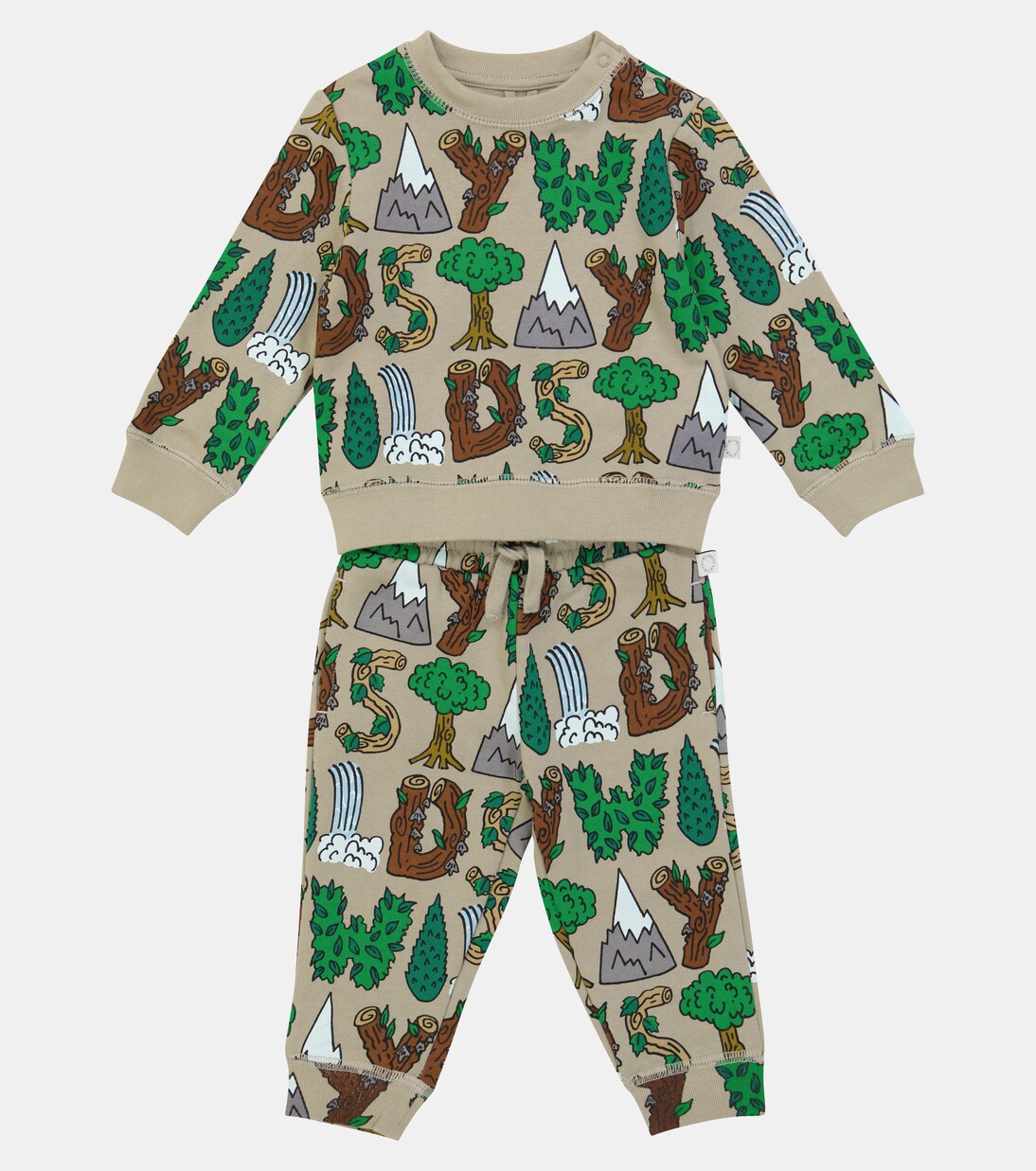 Baby printed cotton jersey tracksuit | Stella McCartney Kids
