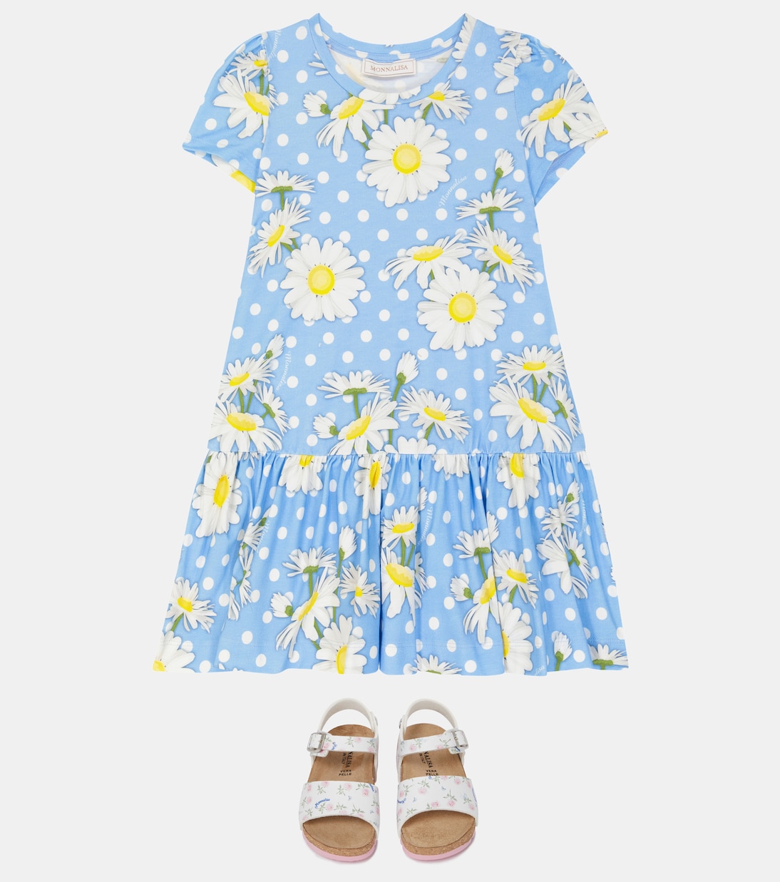 Robe à fleurs et pois | Monnalisa